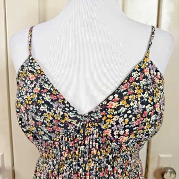 J For Justify XL Ditsy Micro Floral Slit Maxi Spaghetti Strap Dress Cottagecore - Picture 2 of 9